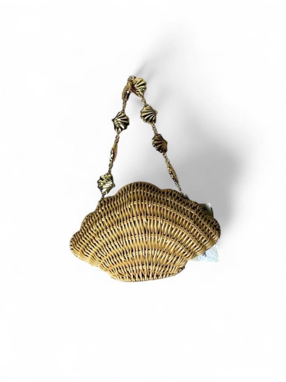 NWT Tommy Bahama Wicker Clam Shell Purse